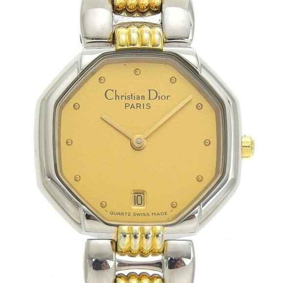 Dior Swing Octagon Watches D48-203 Date goldDial Stainless Steel/Plated - Picture 1 of 7